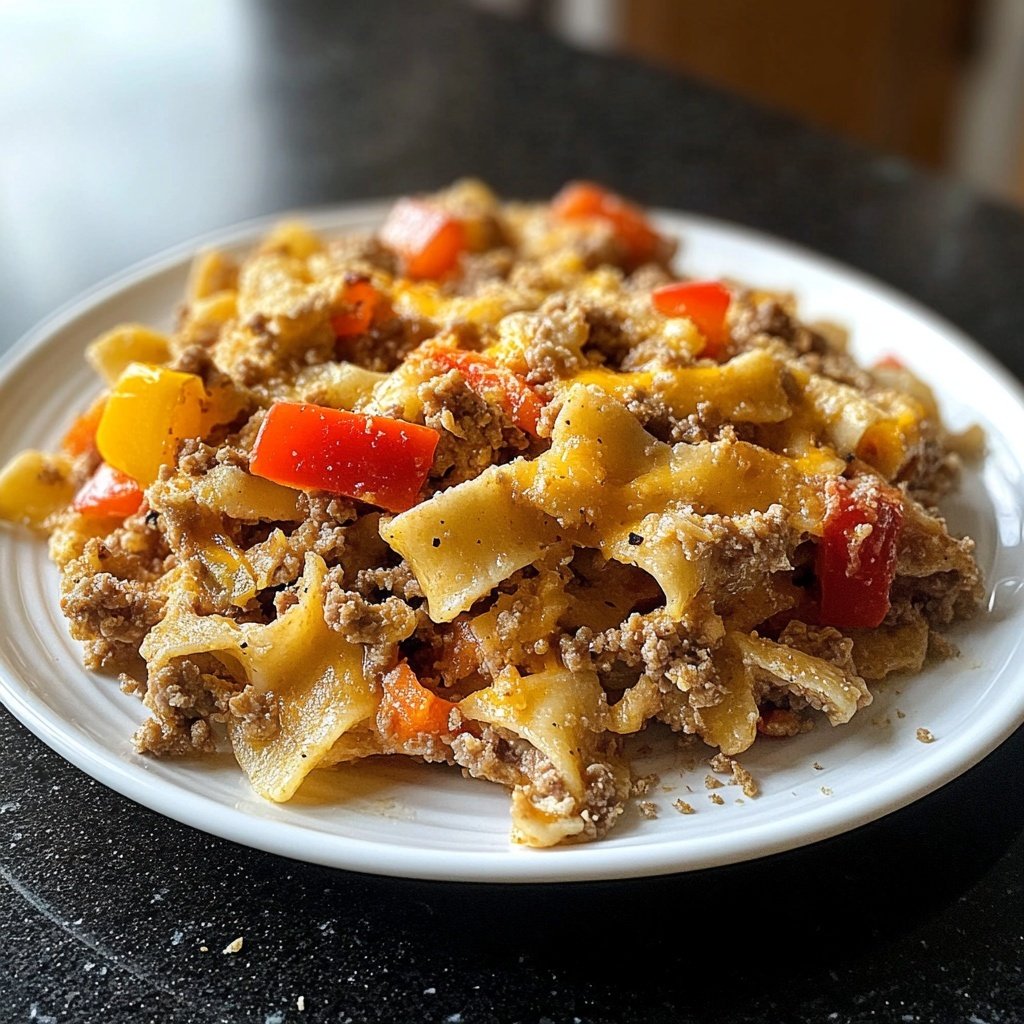 Hackfleisch Nudel Pfanne