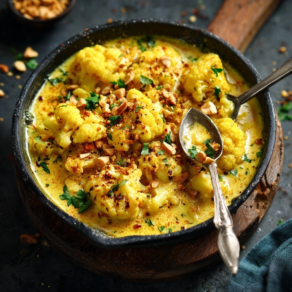 Blumenkohl Curry Mit Erdnussnote