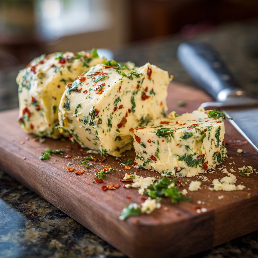 Kräuterbutter Mit Chili Flocken