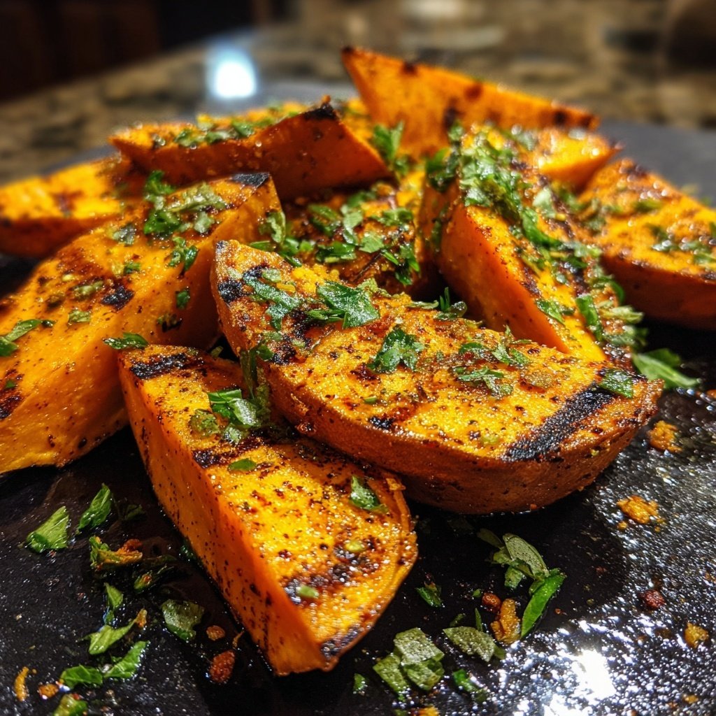 Knusprige Grill Süßkartoffeln Mit Paprika
