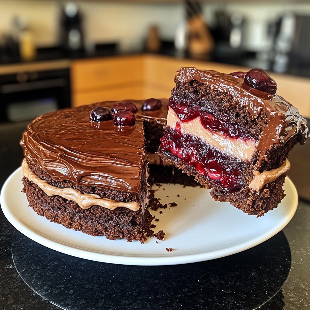 Schoko-Kirsch-Torte mit Sahne - Küchenmomente