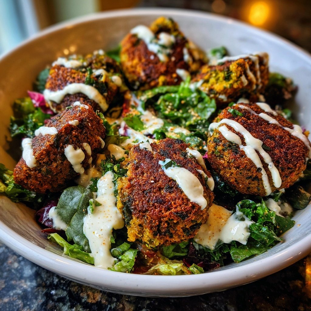 Falafel auf Salat